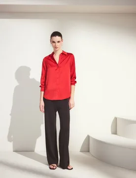 Pantalón tricot de mujer en color liso - Woman El Corte Inglés - FashionsVida