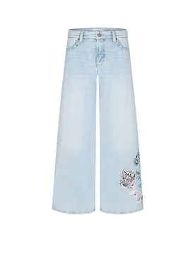 Pantalón Barrel Fit PALAZZO 7/8 azul claro 44/L30 - Cambio - FashionsVida
