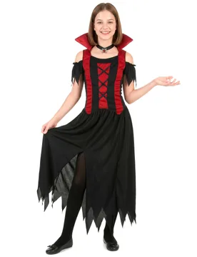 Vampirin Halloween-Kinderkostüm - KARNEVAL-MEGASTORE - FashionsVida