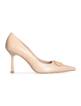Decollete Sabry 03 in Pelle Shiny Nappa con Tacco a Clessidra e Maxi Logo - Liu jo - FashionsVida