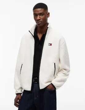 TJ RLX BADGE ZIP-THRU TEDDY EXT ale - M - FashionsVida