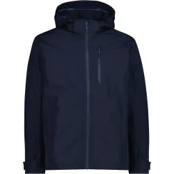 Man jacket zip hood chaqueta impermeable hombre Marino (58)