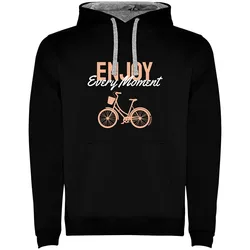 Felpa Con Cappuccio Enjoy Every Moment Black