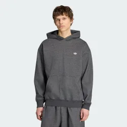 FELPA CON CAPPUCCIO TREFOIL ESSENTIALS MELANGE LOOSE XL Dark Grey Heather