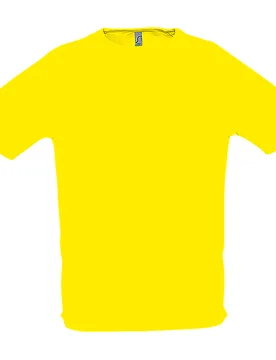 Mens Sporty Short Sleeve Performance T-Shirt (Lemon) - Yellow - Size X-Large - SOLS - FashionsVida