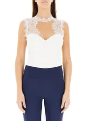 Body in pizzo BIANCO XL