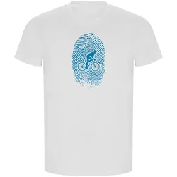 Maglietta A Maniche Corte Biker Fingerprint Eco White