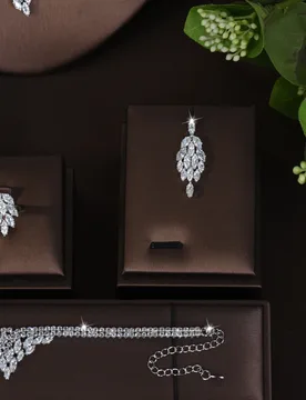 HIBRIDE 4 Pieces Set of Unique Temperament Jewelry Necklace Earrings Bracelet Women Wedding Zircon Gift Holiday Travel S-836 - Aliexpress - FashionsVida