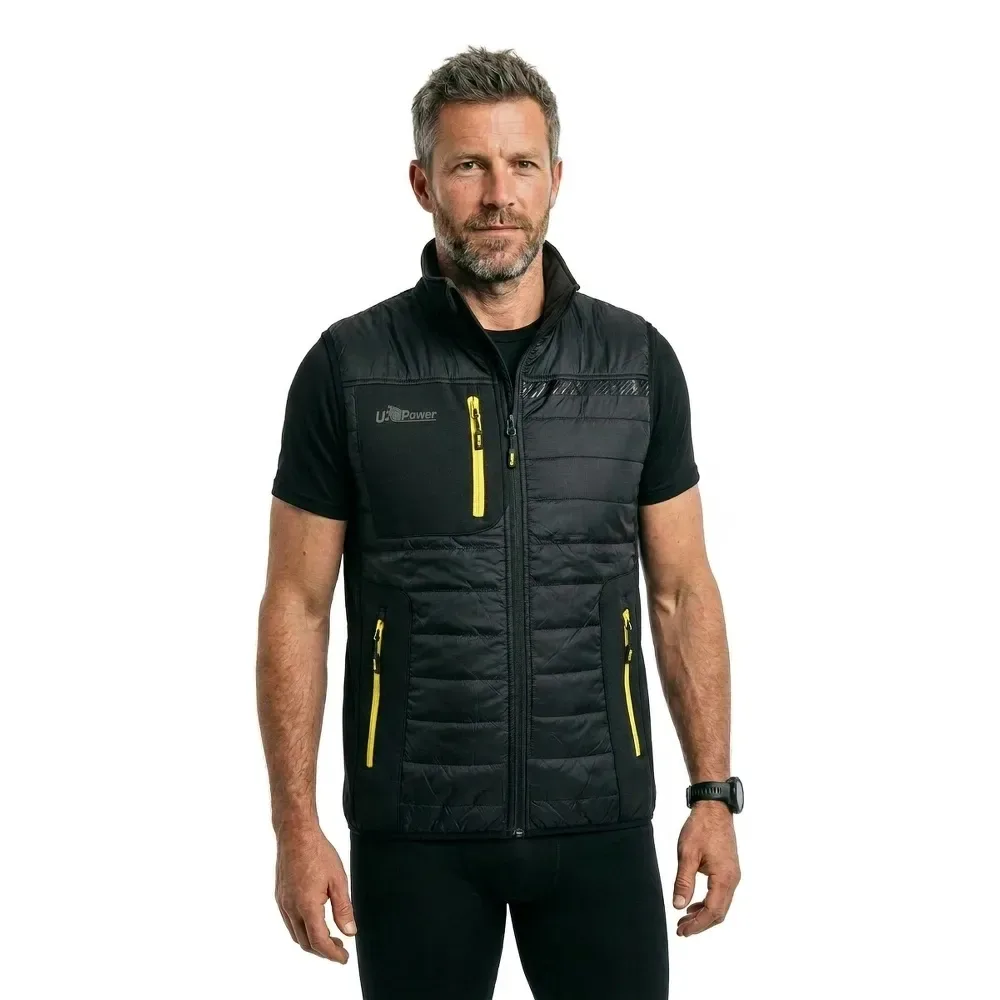 U-power Gilet Wall Black Carbon 4XL - U-Power - FashionsVida