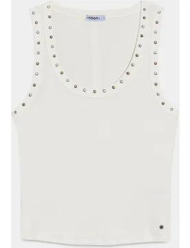 Tank top mujer de tirantes con tachuelas - Noon - FashionsVida
