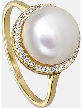 Anillo de oro, diamantes y perla - El Corte Inglés - FashionsVida