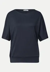 Basic Shirt mit Boat Neck Blau 40