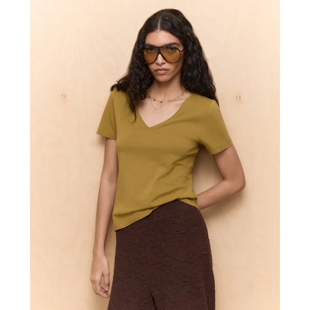 Camiseta de manga corta lisa de mujer - Easy Wear - FashionsVida