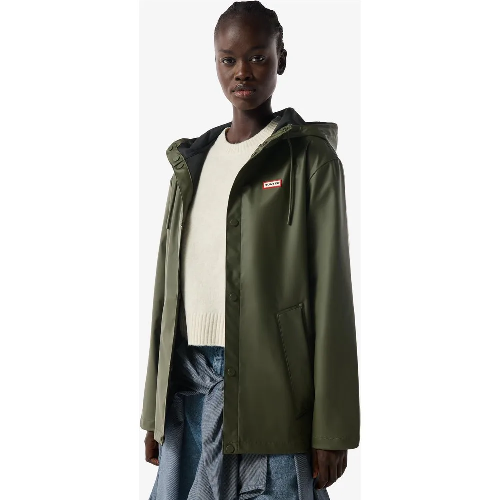 Parka unisex izzy pu hooded impermeable - Hunter - FashionsVida