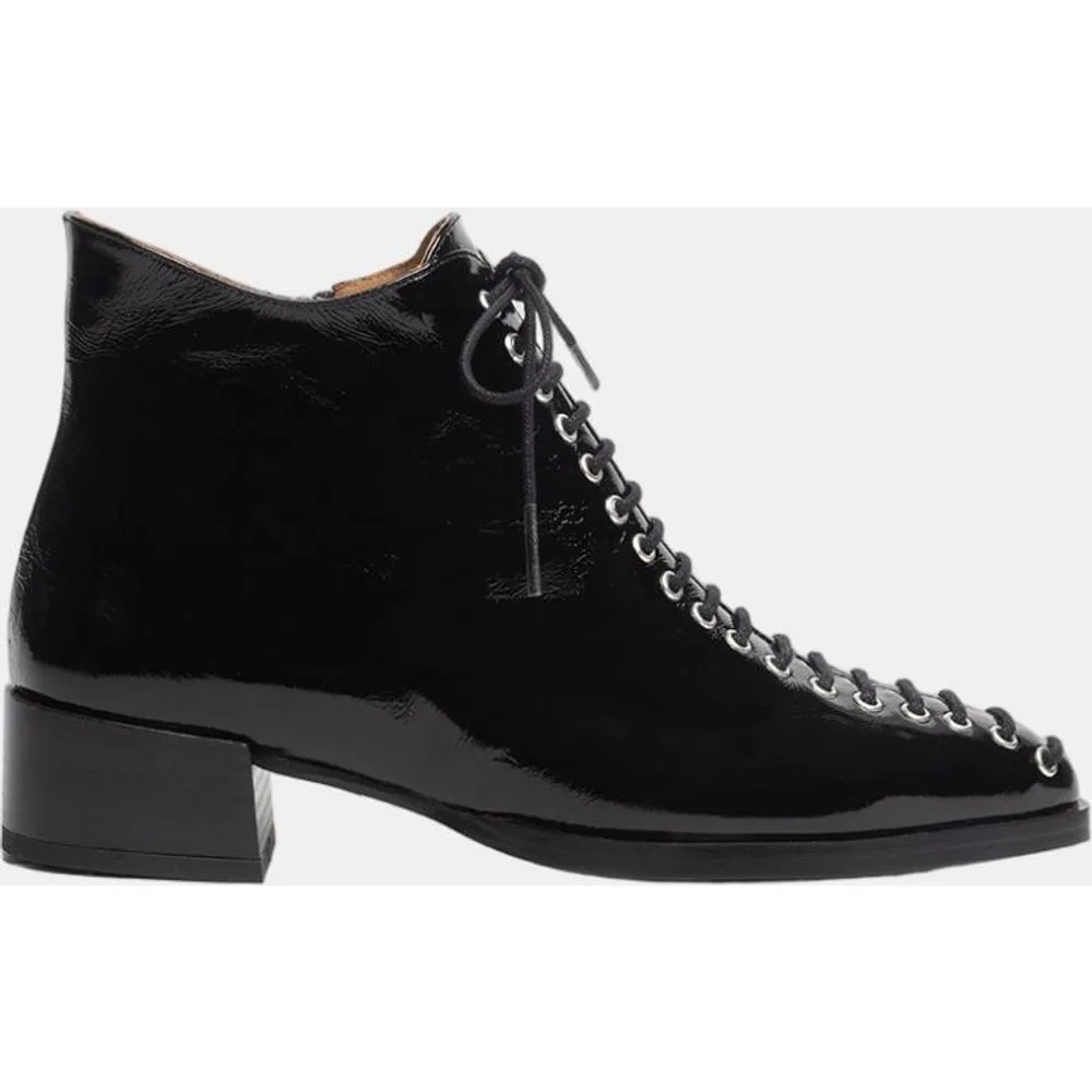 Botines de mujer tipo blucher en charol soft - Dansi - FashionsVida