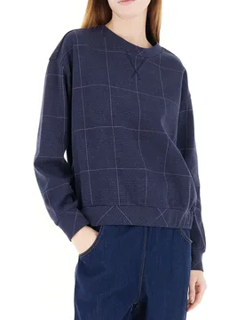 DEHA Felpa girocollo BLU NAVY S - DEHA - FashionsVida