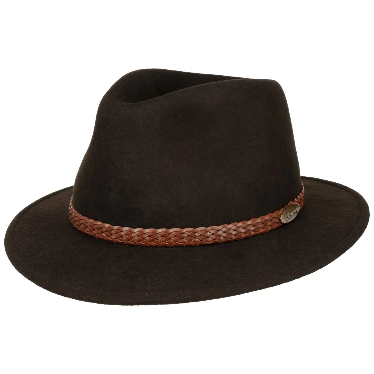Casual Light Traveller Wool Felt Hat by - brown - Size: 59 cm - Lierys - FashionsVida