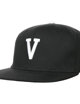 V Letter Snapback Cap - black - Size: One Size - Hatshopping.co.uk - FashionsVida