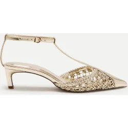 Zapatos de tacón de mujer con detalle trenzado