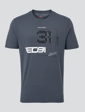 Official Haas Team Unisex Esteban Ocon T-shirt - Navy S unisex - Castore - FashionsVida