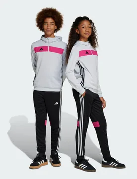 Pantaloni da allenamento Tiro 25 Essentials Junior 13-14A Black / Clear Grey / Real Magenta - Adidas - FashionsVida