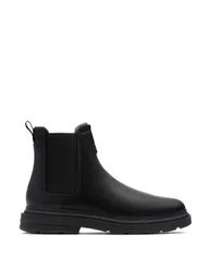 Leather Pull-On Chelsea Boots Black male