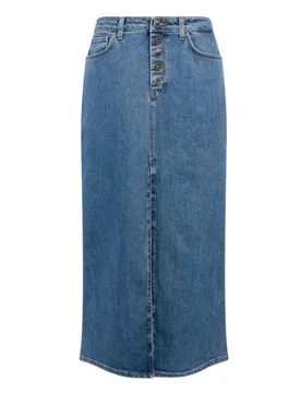 Gonne casual donna - gonna regular in denim - blu - Dondup - FashionsVida