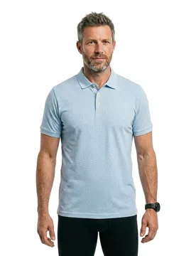Polo A Maniche Corte Luis Aop Cashmere Blue 2XL - Jack & jones - FashionsVida