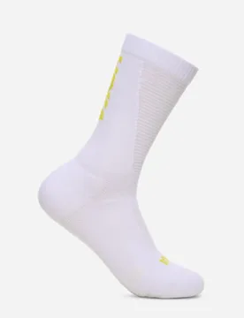 Race Day Crew Sock in White, Size Medium - HOKA - FashionsVida
