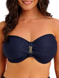 Womens Azores Bandeau Bikini Top - Blue Polyamide - Size 36dd