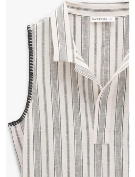 Vestido largo estilo camisero con estampado de rayas - Parfois - FashionsVida