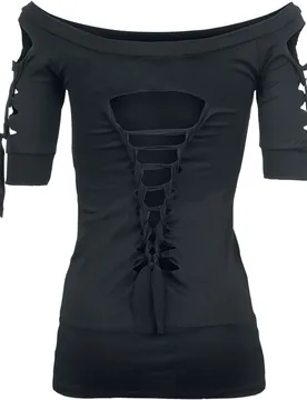 T-Shirt - - Sorrow - S bis 4XL - für Damen - Größe 3XL - schwarz - EMP exklusives Merchandise! - Frauen - female - Wednesday - FashionsVida