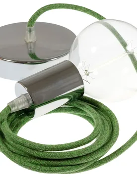 Cables Suspension Luminaire Rx08 50 Cm Green / Chrome Plated One Size - Creative - FashionsVida