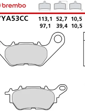 Pastiglie Freno Moto Carbon Ceramic Posteriori CC 07Y taglia un - Brembo - FashionsVida