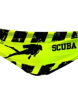 Scuba Diver Swimming Brief Yellow XL Men - TURBO - FashionsVida