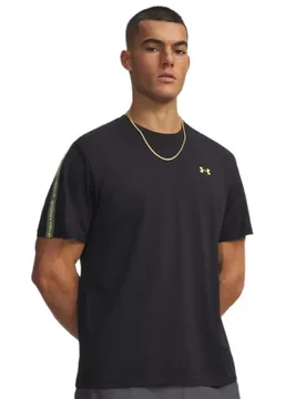 T-shirt à Manches Courtes Tech Taping Black / Green Citrine XS - Under armour - FashionsVida