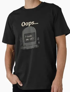 Sudo rm -rf Funny Linux Operating System Graphic T‑Shirt Casual Short Sleeve Tees Geek IT Developer Fan Gift Tops S-6XL - Aliexpress - FashionsVida