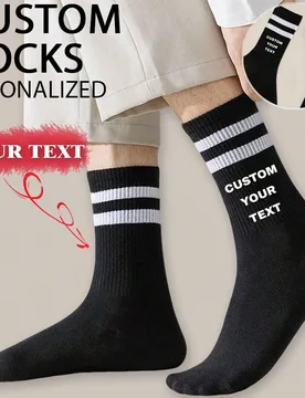 Par de calcetines personalizados para barco, se puede personalizar con un patrón de cara, calcetines para parejas, calcetines personalizados con foto - Shein - FashionsVida