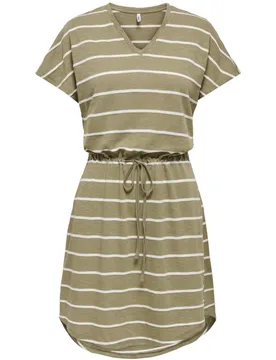 Vestido de mujer de manga corta con cuello pico - Only - FashionsVida
