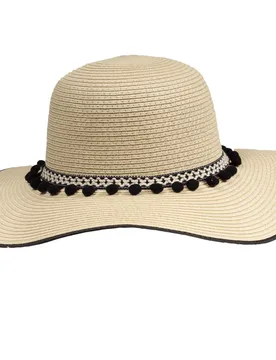 Chapeau Capeline pompons noirs pompon noir Tailleunique - Isotoner - FashionsVida