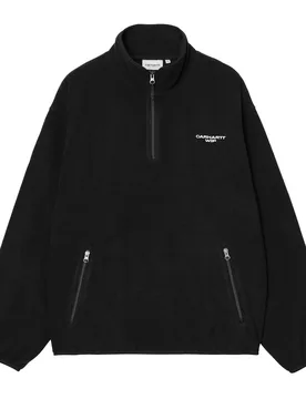 Edmore Half Zip Sweater Black / White S Herren - Carhartt WIP - FashionsVida