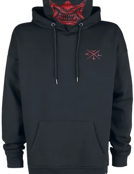 Gothic Kapuzenpullover - Kapuzenpullover mit integriertem Kragen - S bis 5XL - für Männer - Größe S - schwarz - Männer - male - Black Blood by Gothicana - FashionsVida