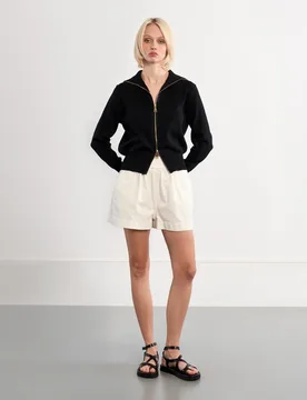Chaqueta de mujer de manga larga cuello muy alto - Lili Sidonio - FashionsVida