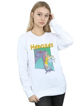 Women's Hercules Hydra Fight Sweatshirt in White Size: Large - White - Size: L - Disney - FashionsVida