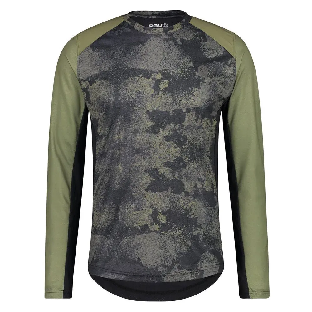 Maglia Da Enduro A Maniche Lunghe Mtb Essential Army Green - AGU - FashionsVida