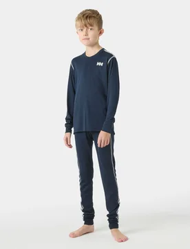 Junior HH Lifa Active Base Layer Set Navy 11 - Navy Blue - Unisex - Helly Hansen - FashionsVida