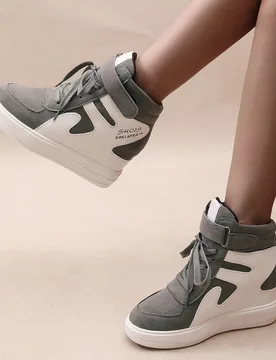 Zapatillas de plataforma para mujer, nueva moda coreana con , zapatos gruesos de plataforma que aumentan la altura, zapatos gruesos, zapatos casuales - Shein - FashionsVida