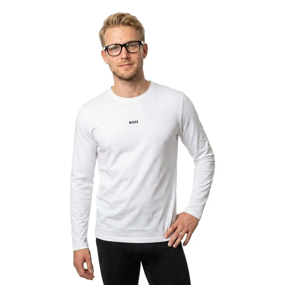 Maglietta A Maniche Lunghe Chark Orange White M - BOSS - FashionsVida