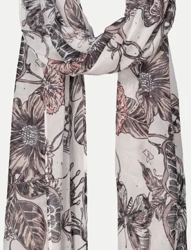 Tuchschal mit Blumen-Muster Mehrfarbig - monari - FashionsVida