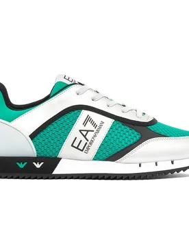 Ea7 Emporio Armani Baskets Black&white Laces Silver / Holly Green / Black EU 42 Homme - Giorgio Armani - FashionsVida